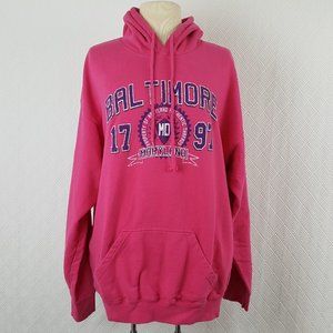 Point Sportswear Womens Hoodie Sweatshirt Pink Baltimore Maryland Size XL